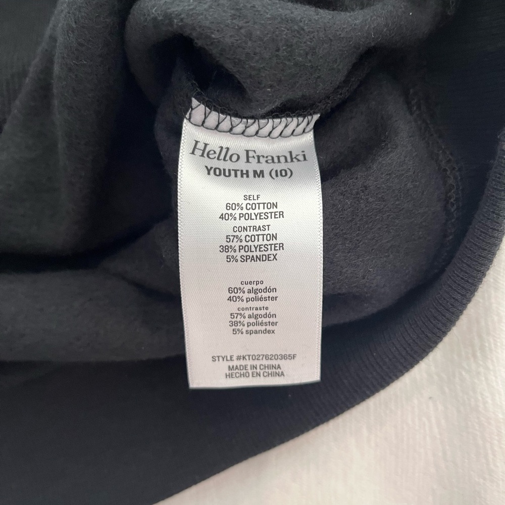 “Support local girl bands” Black Sweatshirt NWT KIDS Hello Frankie - Picture 3 of 4